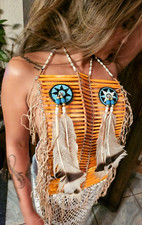 Brustpanzer Kette Indianerschmuck Knochen Breastplate Original Little Big Horn