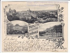 BÖHMEN , 2er PANORAM KARTE