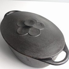 XXL Großer Gänsebräter Bräter  Gusstopf Schmortopf Gusseisen 7,7 Kg BROTBACKEN