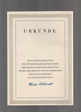 Urkunde für Verbesserungsvorschlag "Aufstiegsleiter" VEB Stahlwerk Leipzig 1955