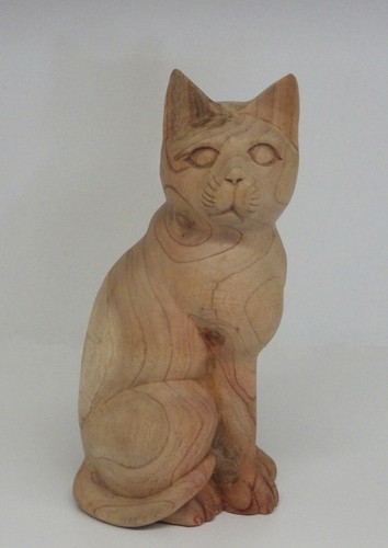 Holzskulptur katze aus - katze,