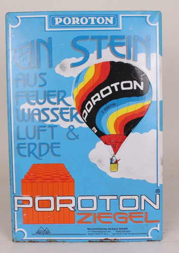 Poroton ziegel blechschild - poroton,