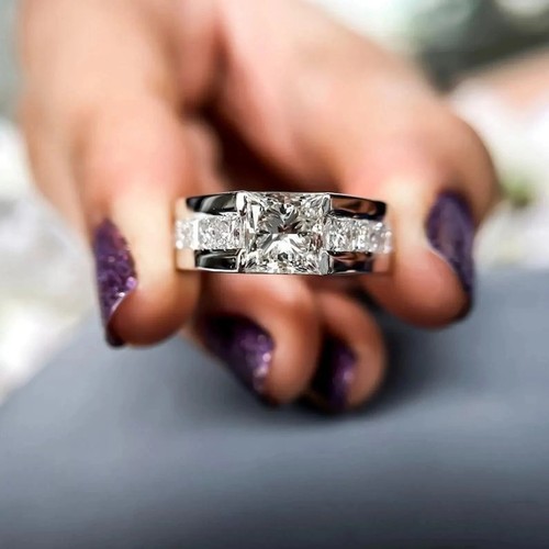 14k weißgold diamant ring - diamant, f