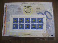 BRD:  Numisblatt 1/2002 "EURO" 10 EUR-Münze und Kleinbogen 2234 vom 10.1.2002