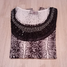 QVC  Art & Colour  Pullover  Schlange schwarz  GR M