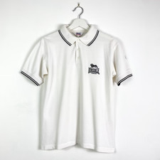 Vintage Lonsdale Poloshirt Gr.S Damen Weiß Bestickt Logo 90er 90s y2k Retro