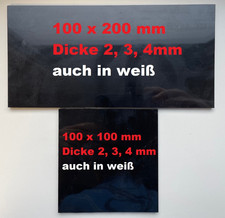 POM Platte Zuschnitt Dicke 2mm 3mm 4mm 100x100 u. 100x200 mm Kunststoffplatte