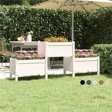 Garten Balkon Pflanzkübel Holz Gartenbeet Blumenkasten Hochbeet Pflanzkasten Neu