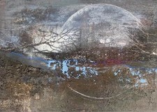 Leinwandbild Gemälde Abstrakt Unikat Original handgemalt mit Struktur signiert