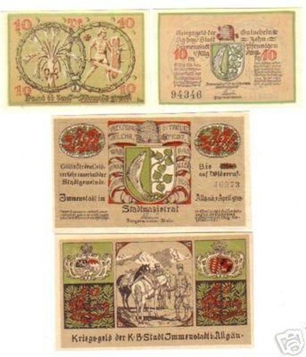 Banknoten notgeld stadt - 4,