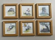 W. Steinbeck Bilder in Holzrahmen | 6 Stück 