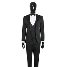 Slim Fit Satin Smoking mit