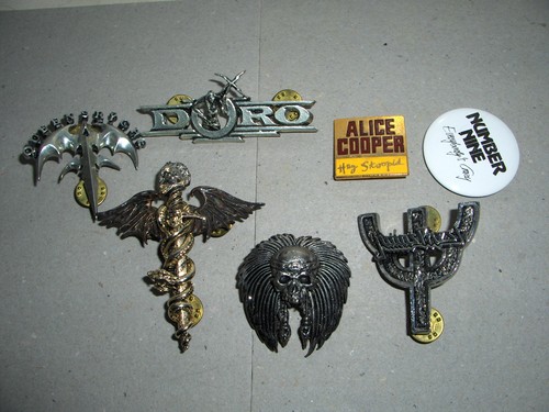 Vintage heavy metal pins - heavy,