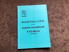 Ersatzteilliste Zündapp Roller R153 Bella September  1956  Original