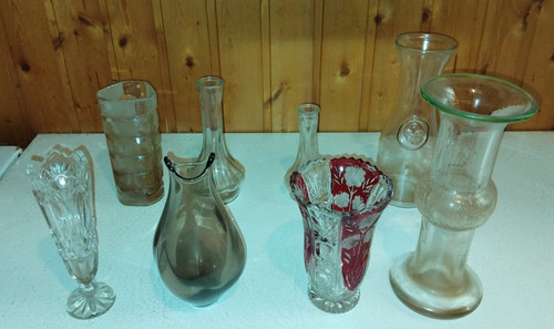 Glas vasen vintage 50er - 8,