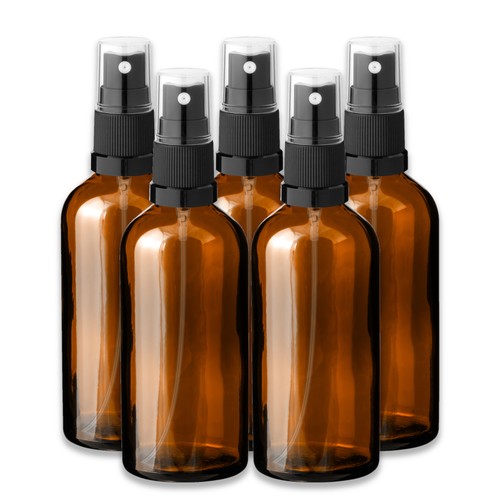 Glasflasche braun 100 ml - 5x,