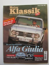 Motor Klassik 08/1996 : Titelstory - Alfa Romeo Giulia