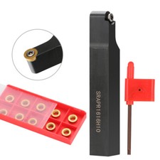 Hartmetall Drehmeißel Klemmhalter Drehstahl 10mm/26mm Mit 10mm Wendeplatten Satz