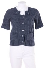 RIVER ISLAND Strickjacke Cardigan Kurzarm Alpaka D 34 blaugrau