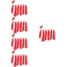  5 PCs Geburtstagsfeier Tischdecke Layout Stütze wasserdichte Tischrock (rot und