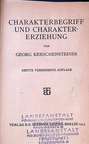 Charakterbegriff und