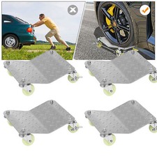 4 Stück Rangierhilfe Rangierheber Reifenwechsel Wagenheber Rad Silber Auto LKW