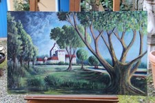 Fritz Hartmann Dachauer Maler Gemälde Scheierlmühle Dachau abstrakt