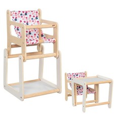 Puppenhochstuhl mit Tisch 2in1