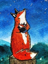 Fuchs baby gemälde waldtier - fuchs,