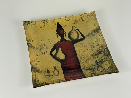 Quadratisch afrika frau gold - afrika,