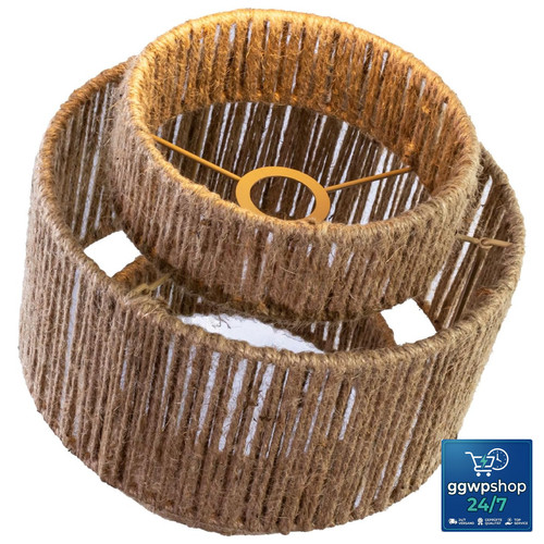 Lampenschirm holz rattan boho - rattan,