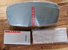 größeres PRADA SPORT Sonnen-/Brillenetui grau inkl. Brillenputztuch  NEU