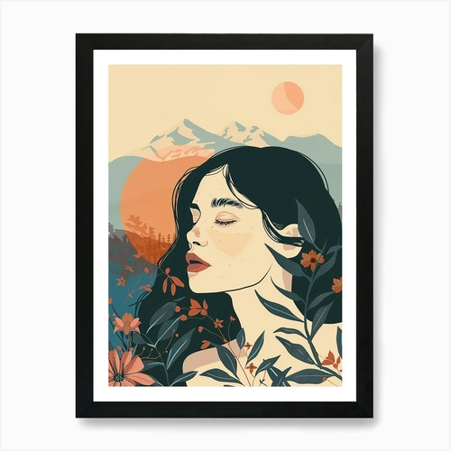Mädchen mit blumen - blumen, 1
