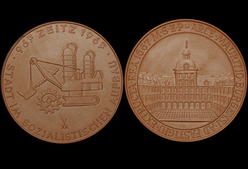 Bergbau porzellan medaille - bergbau:, porzellan-medaille