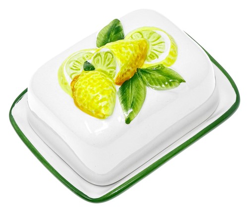 Butterdose keramik zitrone - butterdose,