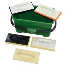 Fliesenleger Set Reibebrett Flieseneimer Fugenbrett Schwammgummi Hydro 6T