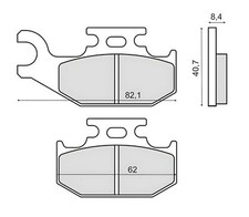 Bremsbeläge vorne RMS rechts