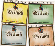 22/1204 ETIKETT 4 x  DEUTSCHES ERZEUGNIS FERDINAND GERLACH BREMERHAVEN