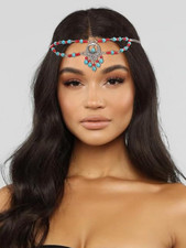 Boho-Kopfkette, silberfarbene