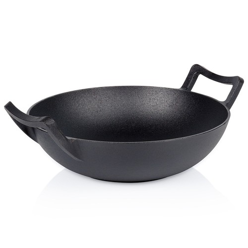 Wokpfanne aus gusseisen - aus, cast