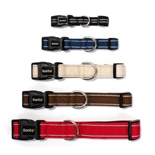 lionto Hundehalsband gepolstert Halsband Nylon reflektierend, Größen & Farben