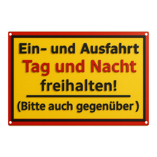 Einfahrt ausfahrt tag und - einfahrt,