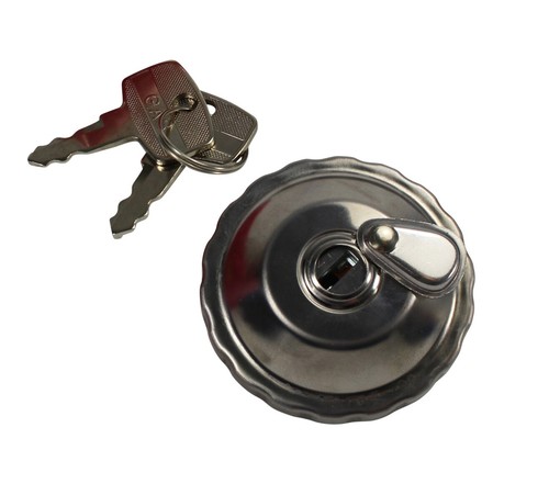 Tankdeckel 30mm chrom mit 2x - chrom,