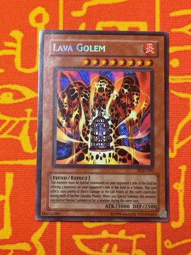 Yugioh lava golem - secret, rare