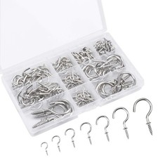 120 Stück Schraubhaken Edelstahl Hakenschrauben, Haken Zum Schrauben Metall