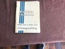 Bedienungsanleitung Ford Schlepper 2000  3000 1966