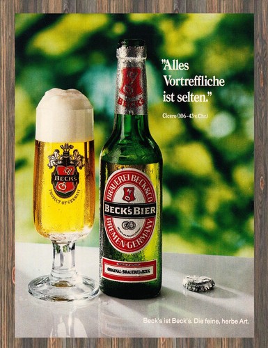 Beck bier reklame - beck's,