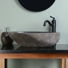 Stein Aufsatz-Waschbecken OVAL