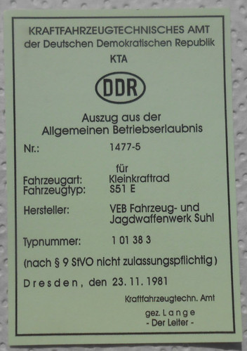 Agb für kleinkrafträder s51 - agb, ,s51