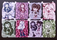 alter Glanzbilder Bogen  MLP 2044 Bratz Figuren mit Glitzer